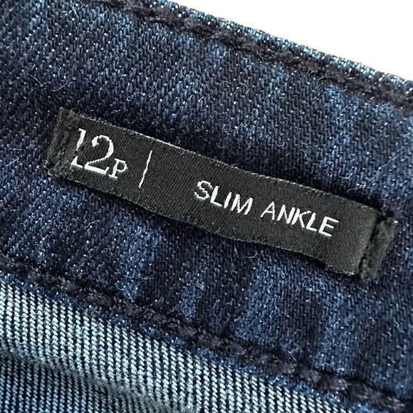 Talbots Flawless Five-Pocket Blue Denim Jeans, Slim Ankle, 12P - Picture 5 of 10